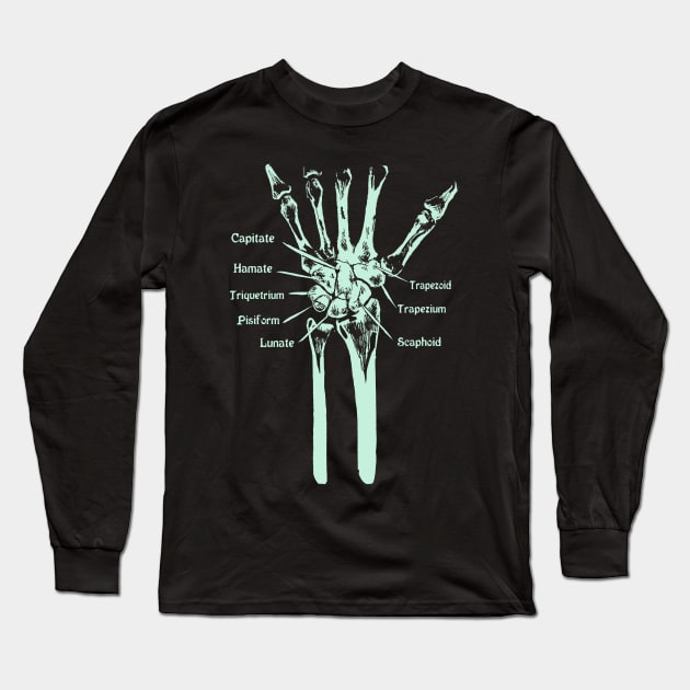 Carpal Bones Long Sleeve T-Shirt by ckrickett